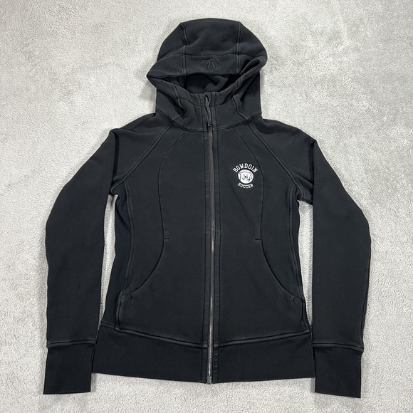 Lululemon Scuba Hoodie Womens 6 Jacket Sweater Full Zip Bowdoin College Soccer - Picture 1 of 11